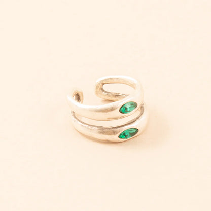 Eve Ring - Green Crystal